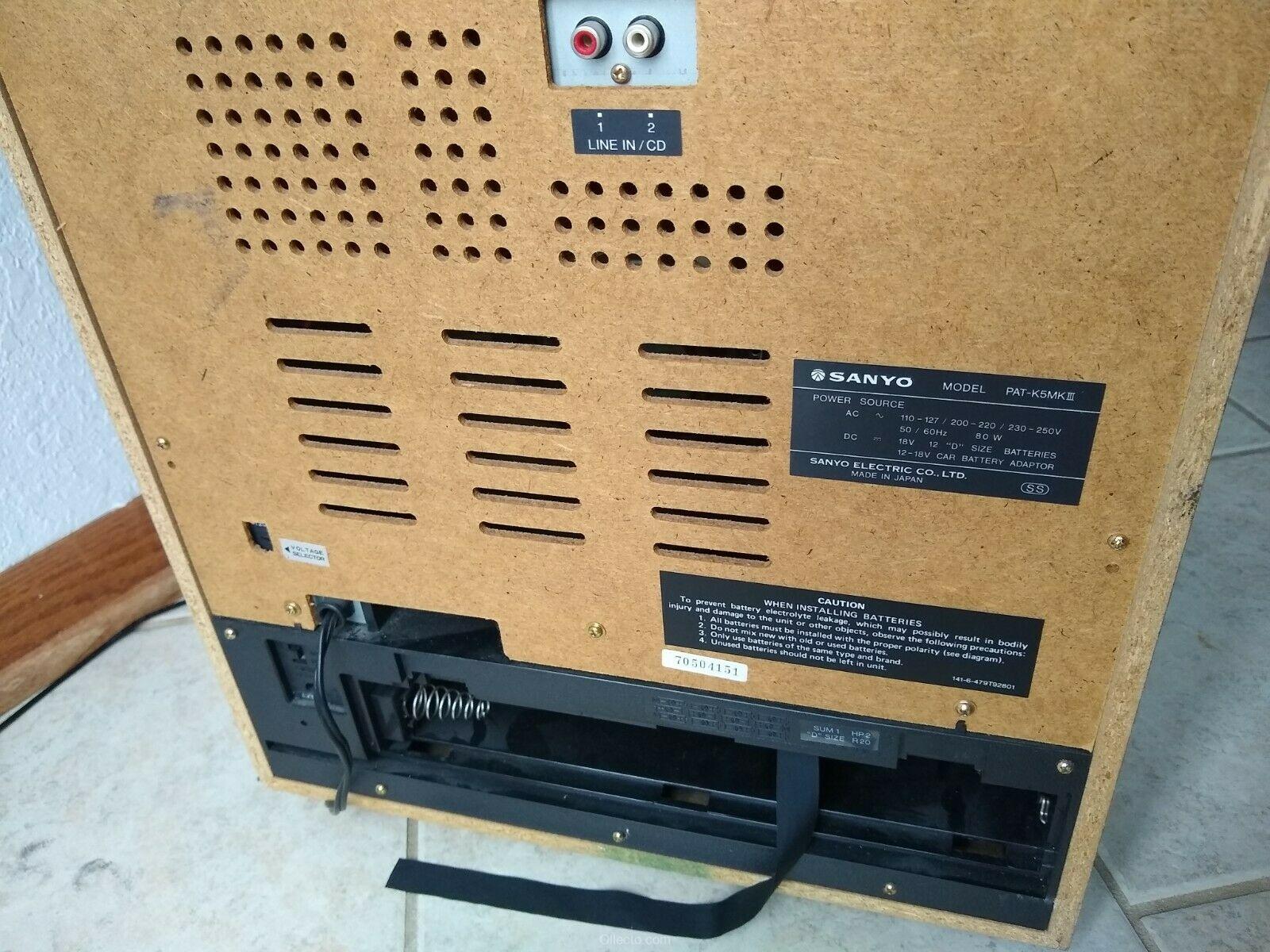 Sanyo PAT-K5MKIII Double Cassette, 8 Track Boombox Karaoke - Image 2