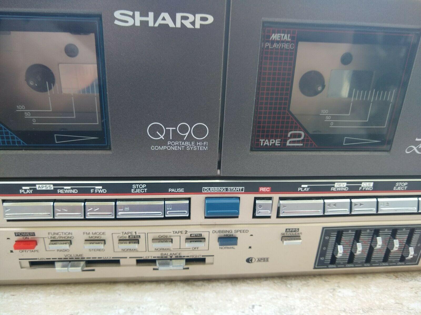 SHARP QT-90ZG Radio Cassette Recorder Boombox - Image 9