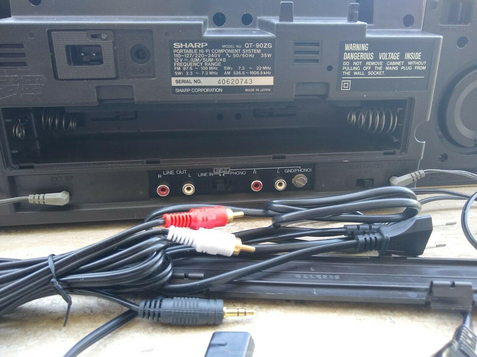 SHARP QT-90ZG Radio Cassette Recorder Boombox - Image 6