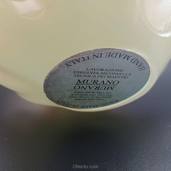 Large Murano Beige Art Glass Vase - Image 4